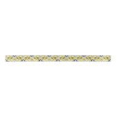 Boho chic dark grijs en yellow ikat tribal patroon satijnen lint (Voorkant)