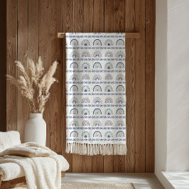 Boho Chic Deken Roze & Marineblauw Zachte Cadeau A