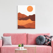 Boho Chic Desert Mountains landschap Canvas Afdruk (Insitu (Woonkamer))