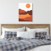 Boho Chic Desert Mountains landschap Canvas Afdruk (Insitu (Slaapkamer))