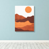 Boho Chic Desert Mountains landschap Canvas Afdruk (Insitu (Houten vloer))