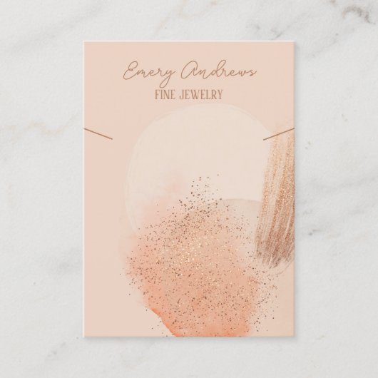 Boho Chic Designer Sieraden Ketting Holder Display Visitekaartje (Voorkant)