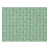 Boho Chic Diamond Patchwork Aquamarine Seafoam Tafelkleed (Voorkant (Horizontaal))