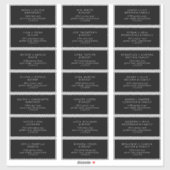 Boho Chic Donker Zwart Gast Adresetiketten Sticker (Vel)