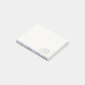 Boho Chic Donkerblauwe Aquarel Handgetekende Strep Post-it® Notes (Schuin)