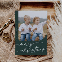 Boho Chic Donkergroen DIY Eenvoudige Foto Kerstmis