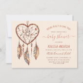 Boho Chic Dream Catcher Rustic Tribal Baby shower Kaart (Voorkant)