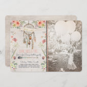 Boho Chic Dreamweaver Birthday Party Invitation Kaart (Voorkant / Achterkant)