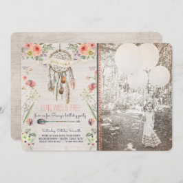 Boho Chic Dreamweaver Birthday Party Invitation Kaart