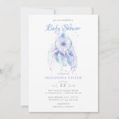 Boho Chic Dreamweaver Blue Paars Boy Baby shower Kaart (Voorkant)