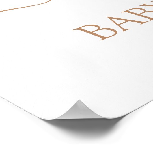 Boho chic Dried Palms Baby shower Welkomstteken Poster (Hoek)