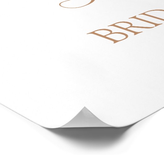 Boho chic Dried Palms Bridal Welkomstteken Poster (Hoek)