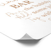 Boho chic Dried Palms Mimosa Bar, bord Poster (Hoek)