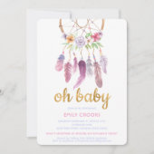 Boho Chic Droomvanger Baby Shower Uitnodiging (Voorkant)