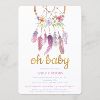 Boho Chic Droomvanger Baby Shower Uitnodiging