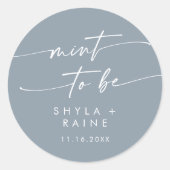 Boho Chic Dusty Blue Mint om favoriete Sticker te  (Voorkant)