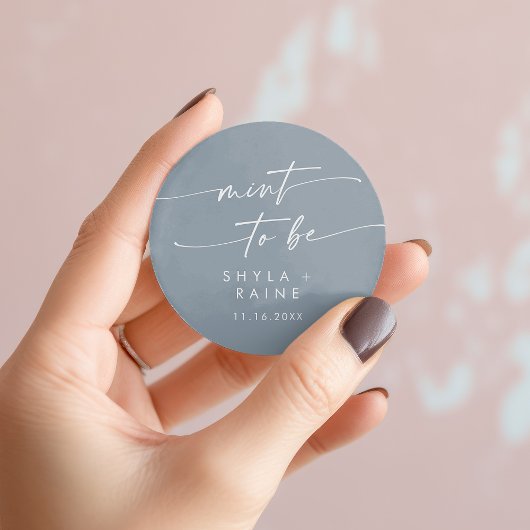Boho Chic Dusty Blue Mint om favoriete Sticker te 