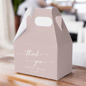 Boho Chic Dusty Roos Roze Dank je bruiloft Bedankdoosjes