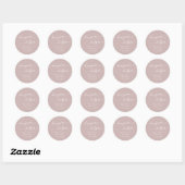 Boho Chic Dusty Roos Roze Hangover Helper Favor Ronde Sticker (Vel)