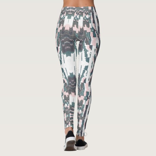 Boho Chic Eclectic Abstract Butterfly Ikat Leggings (Achterkant)