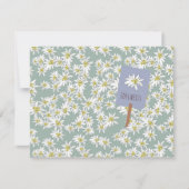 Boho Chic Edelweiss Alpine Wildflower Sage Green Bedankkaart (Voorkant)