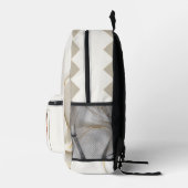 Boho Chic Elegant Monogram Bedrukte Rugzak (Rechts)