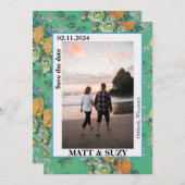 Boho Chic Elegante Bloemmotieven Kaart (Voorkant / Achterkant)