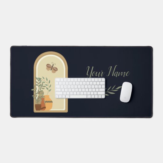 Boho chic elegante serene harmonie decoratief bureaumat (Keyboard & Muis)