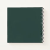 Boho Chic Emerald Green bruiloft gastenboek Notitieboek (Achterkant)