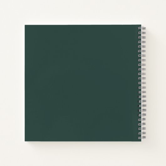 Boho Chic Emerald Green bruiloft gastenboek Notitieboek (Achterkant)