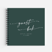 Boho Chic Emerald Green bruiloft gastenboek Notitieboek