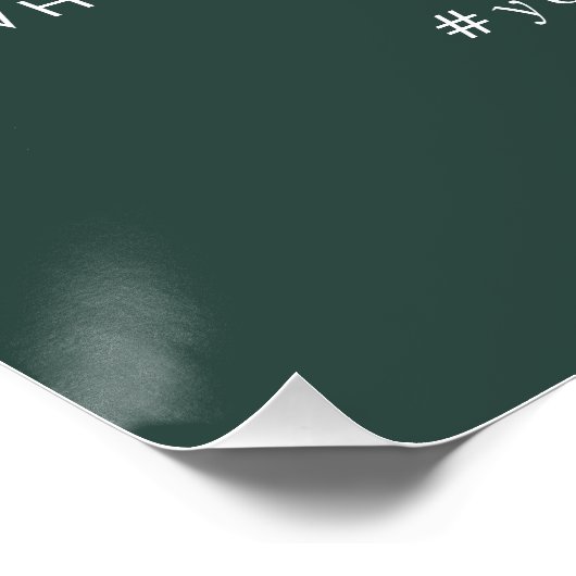 Boho Chic Emerald Green Deel de liefde QR-code Perfect Poster (Hoek)