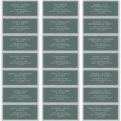 Boho Chic Emerald Green Gast Adresetiketten Sticker (Voorkant)