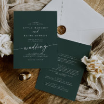 Boho Chic Emerald Green voor- en achterbruiloft