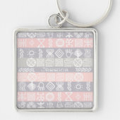 Boho-chic Ethnic Design Persoonlijke Sleutelhanger (Voorkant)