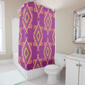 Boho Chic: Etnaadloos Ornament Douchegordijn (In situ)