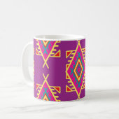 Boho Chic: Etnaadloos Ornament Koffiemok (Voorkant links)