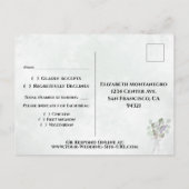 Boho Chic Eucalyptus & Lavendel Bruiloft RSVP Briefkaart (Achterkant)