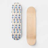 boho chic feather arrow native pattern skateboard (Voorkant)