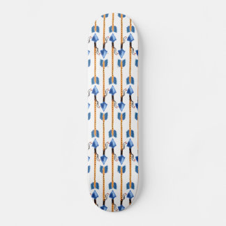 boho chic feather arrow native pattern skateboard