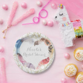Boho Chic Feather Heart Persoonlijk Feest Papieren Bordje (Feest)