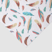 Boho Chic Feather Pattern Tissuepapier (Detail)