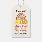 Boho Chic First Birthday Bash for One-derful Cadeaulabel (Voorkant)