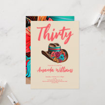 Boho Chic Floral 30th Birthday