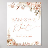 Boho Chic Floral Babies are Sweet  Poster (Voorkant)