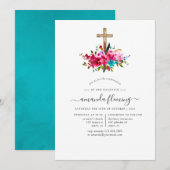 Boho Chic Floral Bevestiging Kaart (Voorkant / Achterkant)