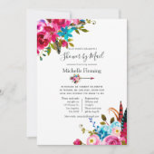 Boho Chic Floral Bridal of Baby shower per post Kaart (Voorkant)