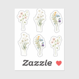 Boho Chic Floral Custom-Cut Vinyl Sticker