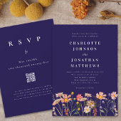 Boho Chic Floral Fall Wedding Kaart