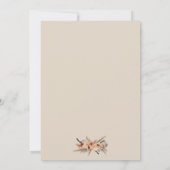 Boho Chic Floral Hydrangea Waterverf bruiloft Kaart (Achterkant)